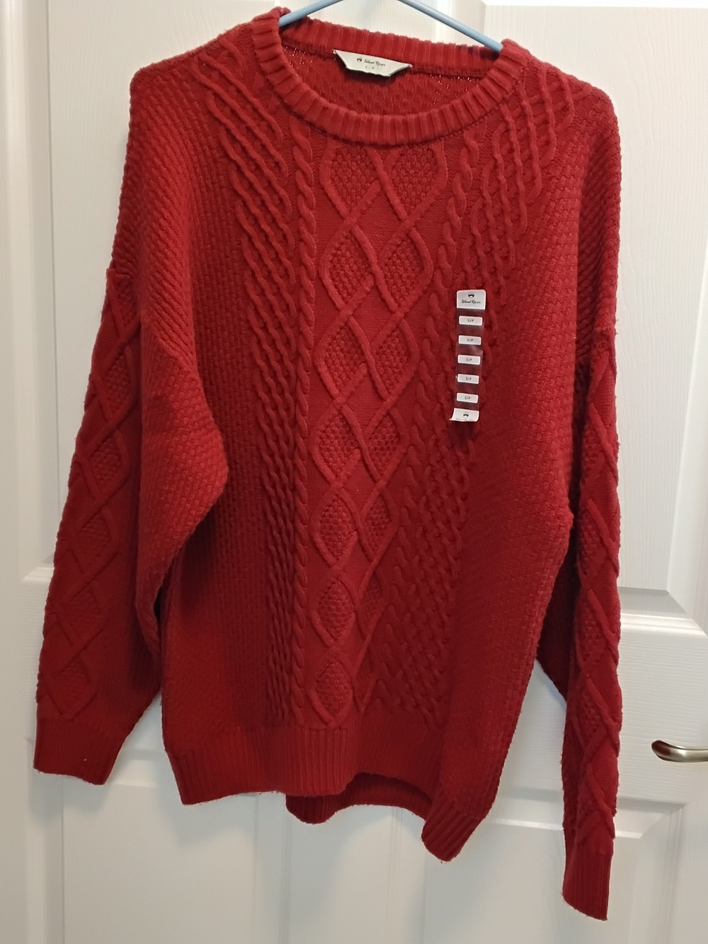 Womens Oversized WIND RIVER Cable and Waffle Knit Sweater SIZE S